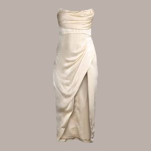 Bardot - Elio Draped Satin Corset Dress